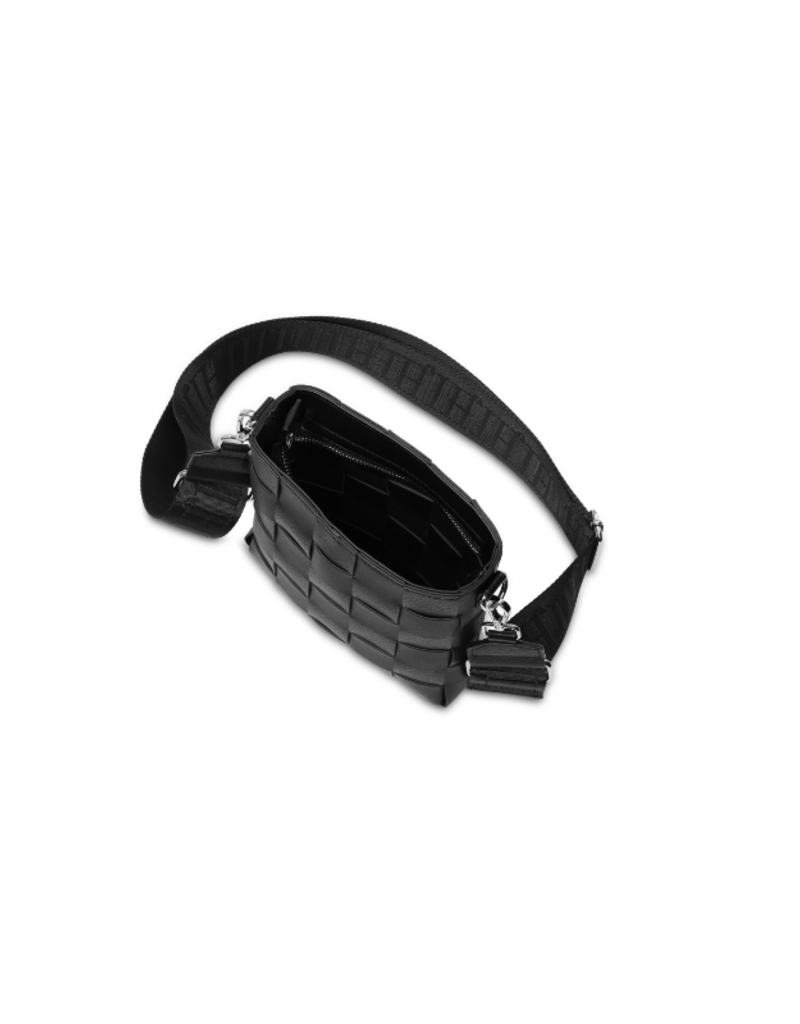 Ilse Jacobsen Small Vertical Braid Crossbody Bag in Black by Ilse Jacobsen