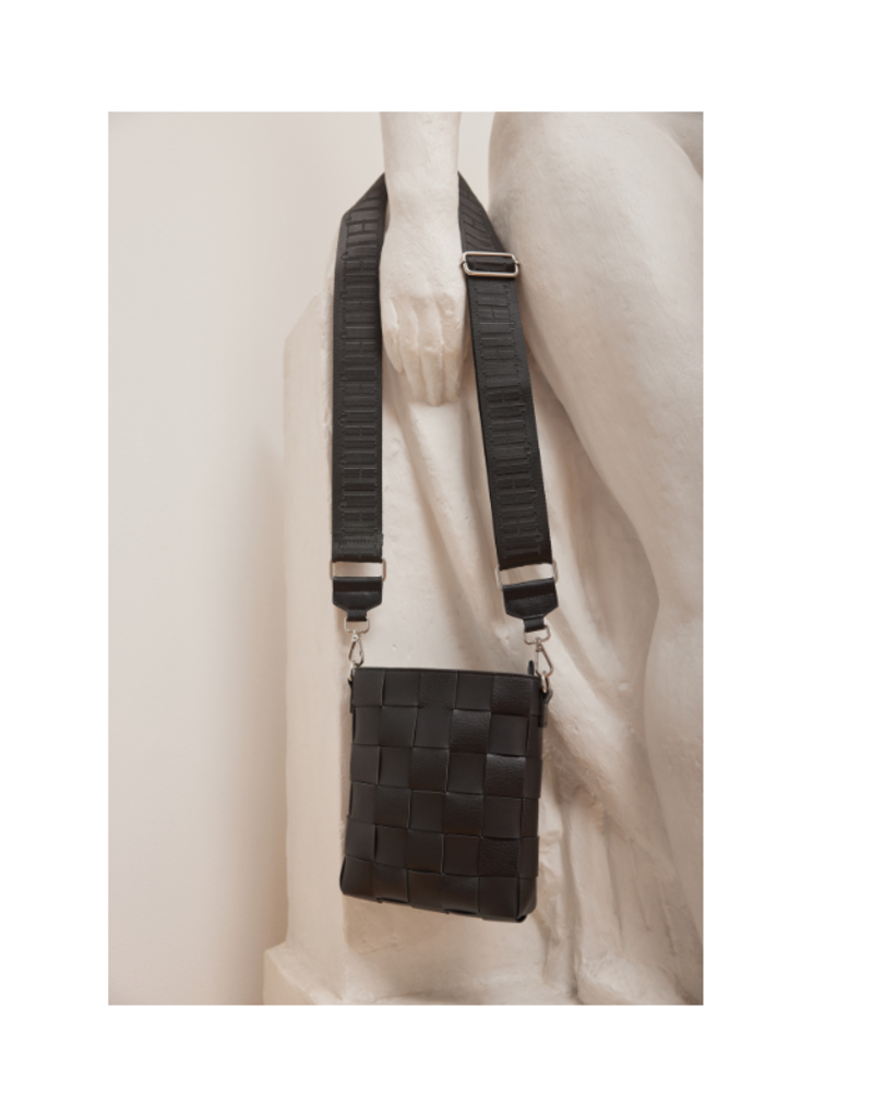Ilse Jacobsen Small Vertical Braid Crossbody Bag in Black by Ilse Jacobsen