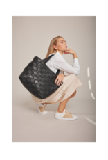 Ilse Jacobsen Square Braid Tote Bag in Black by Ilse Jacobsen