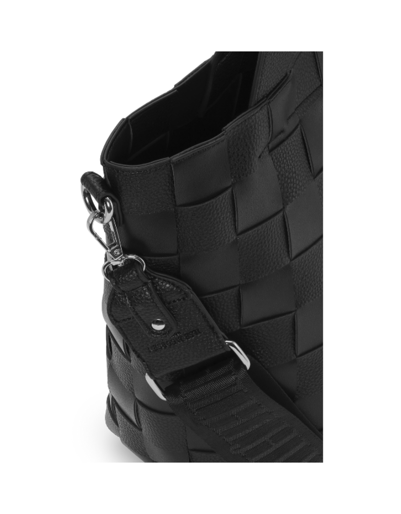 Ilse Jacobsen Square Braid Tote Bag in Black by Ilse Jacobsen