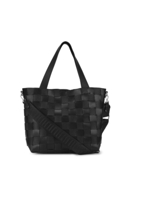 Ilse Jacobsen Square Braid Tote Bag in Black by Ilse Jacobsen