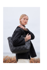 Ilse Jacobsen Square Braid Tote Bag in Black by Ilse Jacobsen