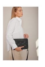 Ilse Jacobsen Square Horizontal Braid Shoulder Bag in Black by Ilse Jacobsen