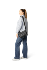 Ilse Jacobsen Square Horizontal Braid Shoulder Bag in Black by Ilse Jacobsen