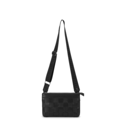 Ilse Jacobsen Square Horizontal Braid Shoulder Bag in Black by Ilse Jacobsen