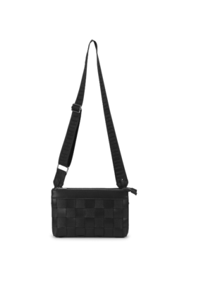 Ilse Jacobsen Square Horizontal Braid Shoulder Bag in Black by Ilse Jacobsen
