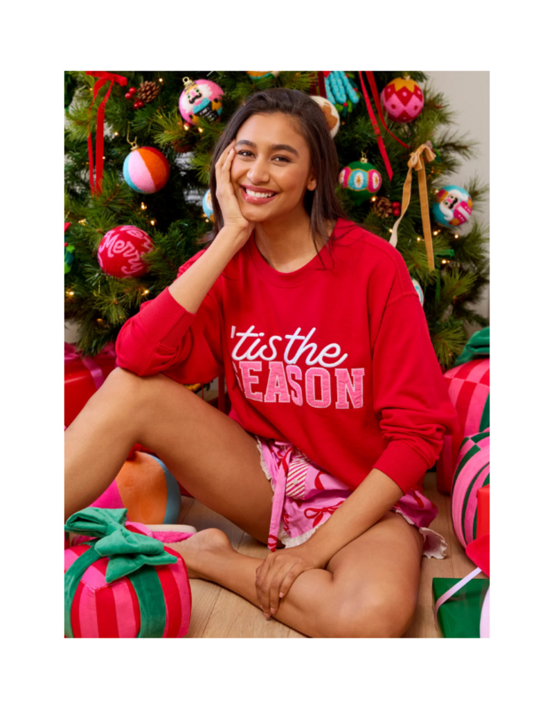 Shiraleah PRE-SALE COMING SOON! Tis The Season Lounge Sweatshirt in Red