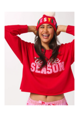 Shiraleah PRE-SALE COMING SOON! Tis The Season Lounge Sweatshirt in Red