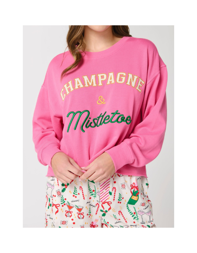 Shiraleah Champagne & Mistletoe Lounge Sweatshirt