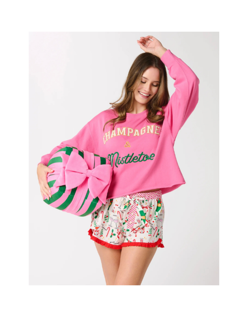 Shiraleah Champagne & Mistletoe Lounge Sweatshirt