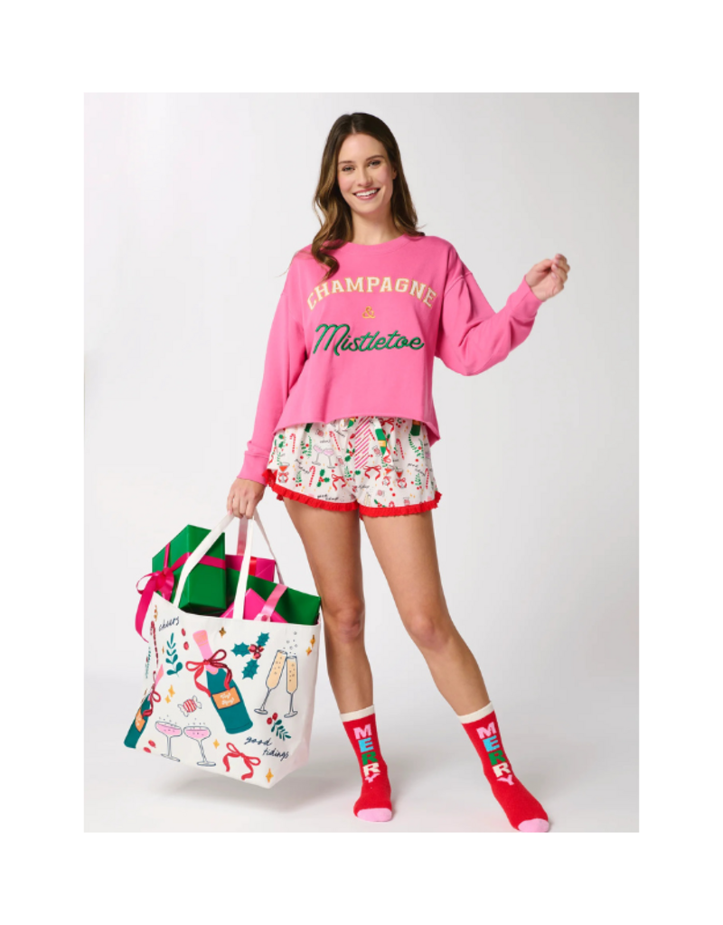 Shiraleah PRE-SALE COMING SOON! Champagne & Mistletoe Lounge Sweatshirt