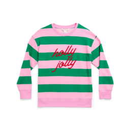 Shiraleah Holly Jolly Striped Classic Sweatshirt