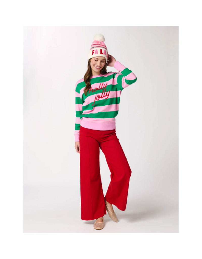Shiraleah PRE-SALE COMING SOON! Holly Jolly Striped Classic Sweatshirt