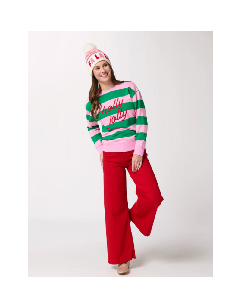 Shiraleah PRE-SALE COMING SOON! Holly Jolly Striped Classic Sweatshirt