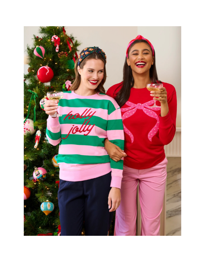 Shiraleah PRE-SALE COMING SOON! Holly Jolly Striped Classic Sweatshirt