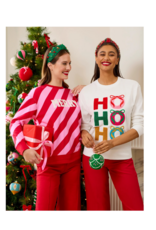 Shiraleah PRE-SALE COMING SOON! Ho Ho Ho Bows Classic Sweatshirt