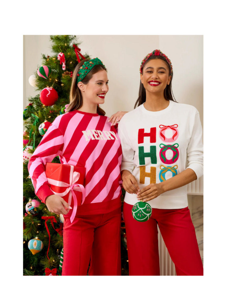 Shiraleah PRE-SALE COMING SOON! Ho Ho Ho Bows Classic Sweatshirt