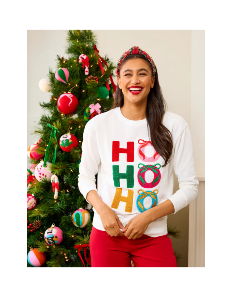 Shiraleah PRE-SALE COMING SOON! Ho Ho Ho Bows Classic Sweatshirt