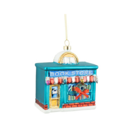 Glass Bookstore Ornament