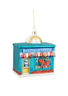 Glass Bookstore Ornament