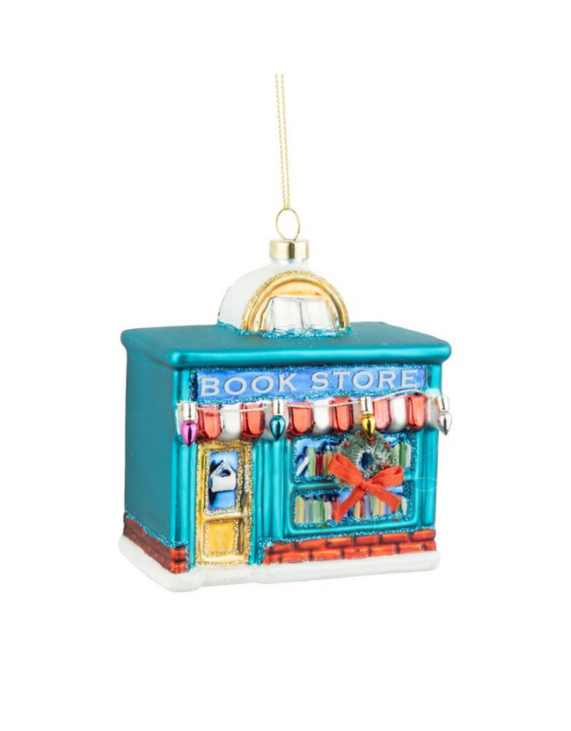 Glass Bookstore Ornament