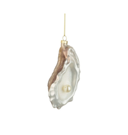 Glass Iridescent Oyster Ornament
