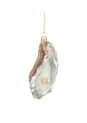 Glass Iridescent Oyster Ornament