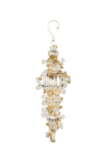 Glass Pale Gold Finial Ornament