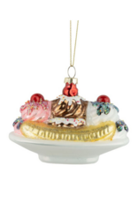 Glass Banana Split Ornament