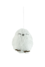 White Plush Owl Ornament