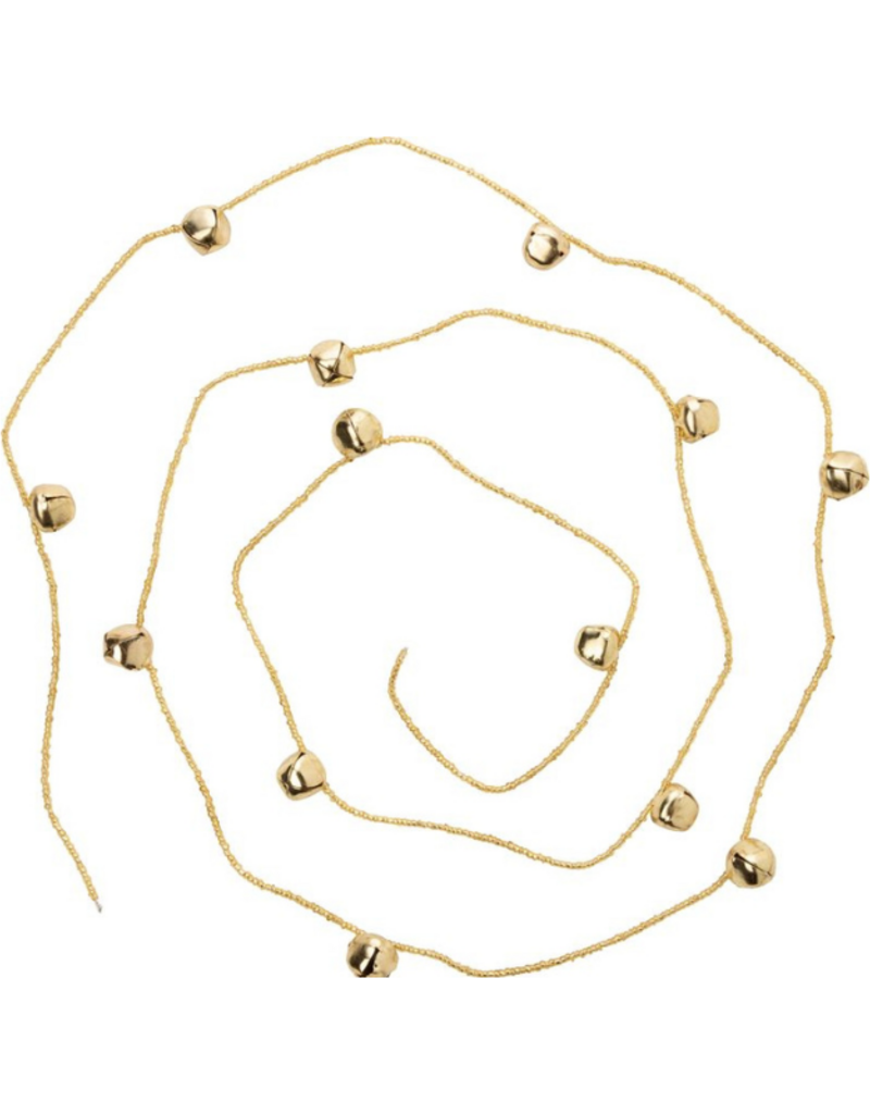 Gold Glass Bead & Bell Garland