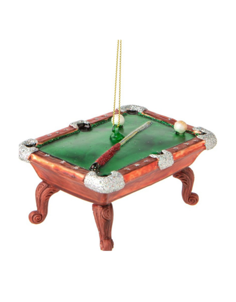 Blown Glass Resin Pool Table Ornament