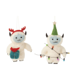 Felt Yeti Ornament