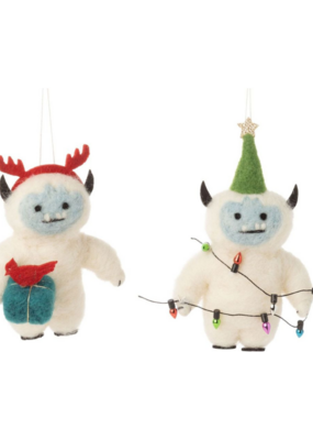 Felt Yeti Ornament