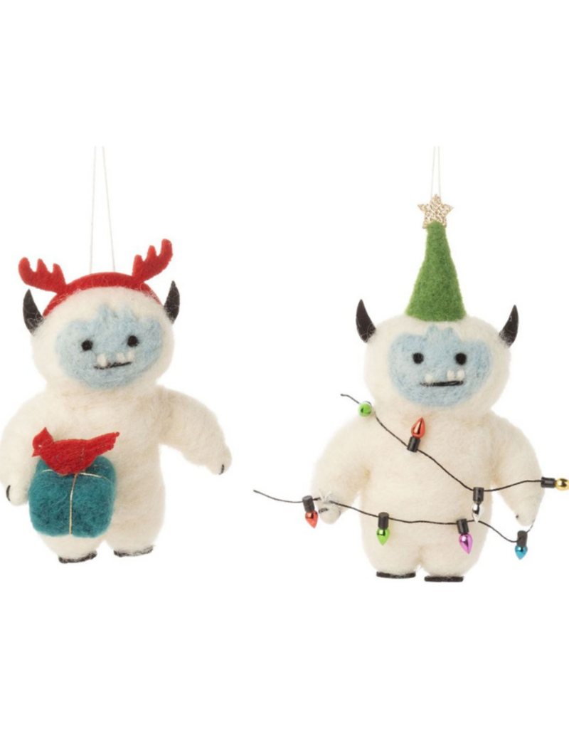 Felt Yeti Ornament