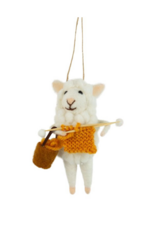 Felt Knitting Sheep Ornament