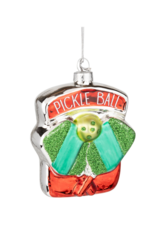 Glass Pickle Ball Ornament