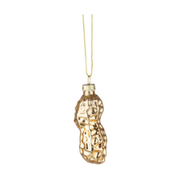 Glass Gold Peanut Ornament