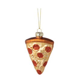 Glass Pizza Ornament