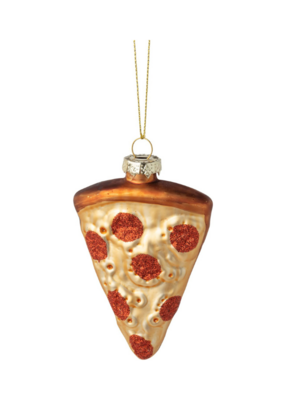 Glass Pizza Ornament