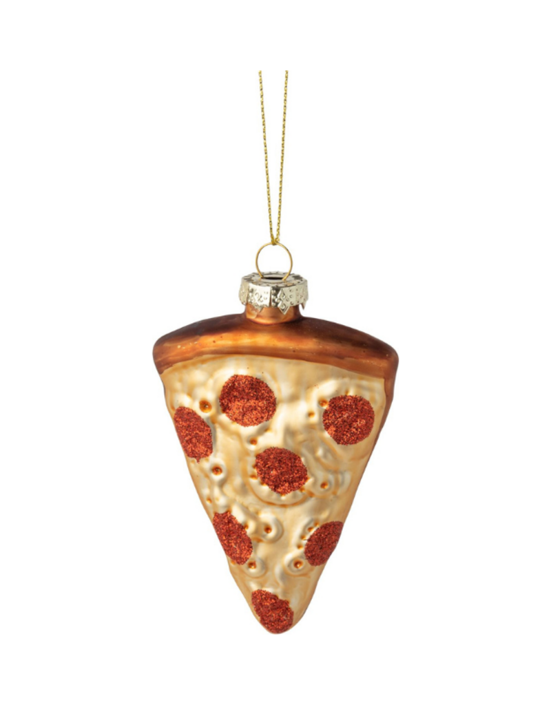 Glass Pizza Ornament