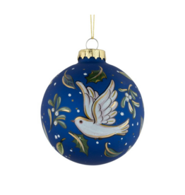 Dove of Peace Glass Ball Ornament