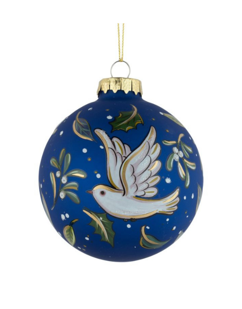 Dove of Peace Glass Ball Ornament