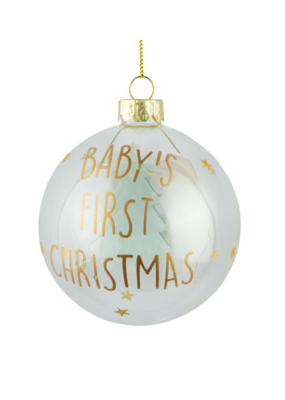 Glass Baby's First Christmas Ornament
