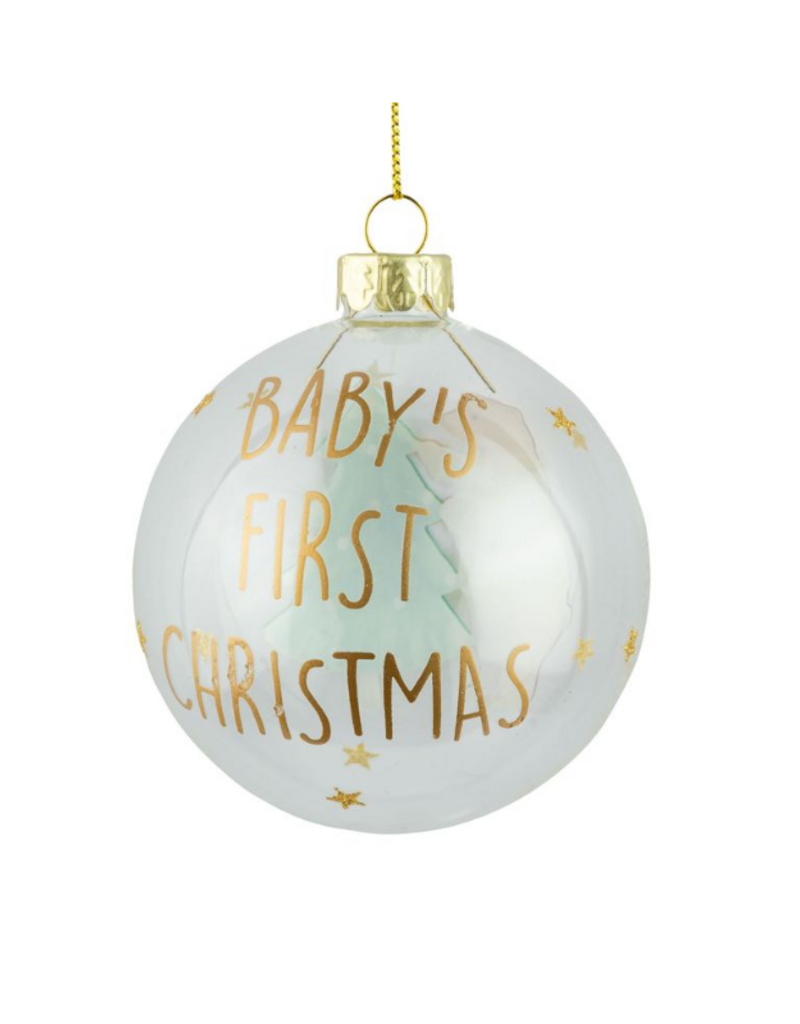 Glass Baby's First Christmas Ornament