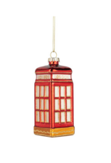 Glass London Phone Box Ornament