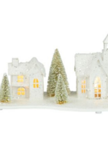 Paper Christmas Village With LED Lights