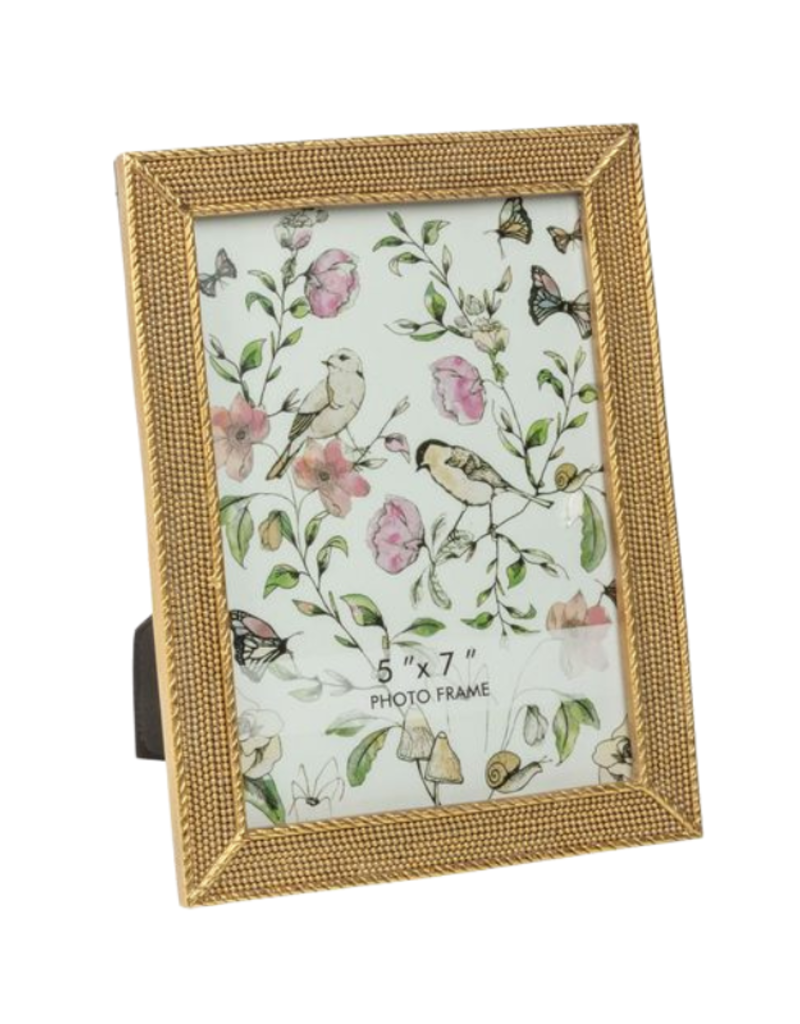 Gold Bead Antique Gold Picture Frame 5x7