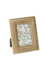 Hexagon Pale Gold Picture Frame 2.5x3.5