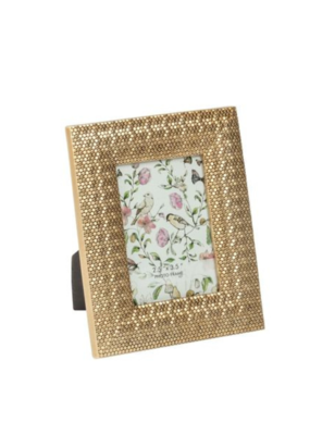 Hexagon Pale Gold Picture Frame 2.5x3.5